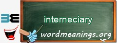 WordMeaning blackboard for interneciary